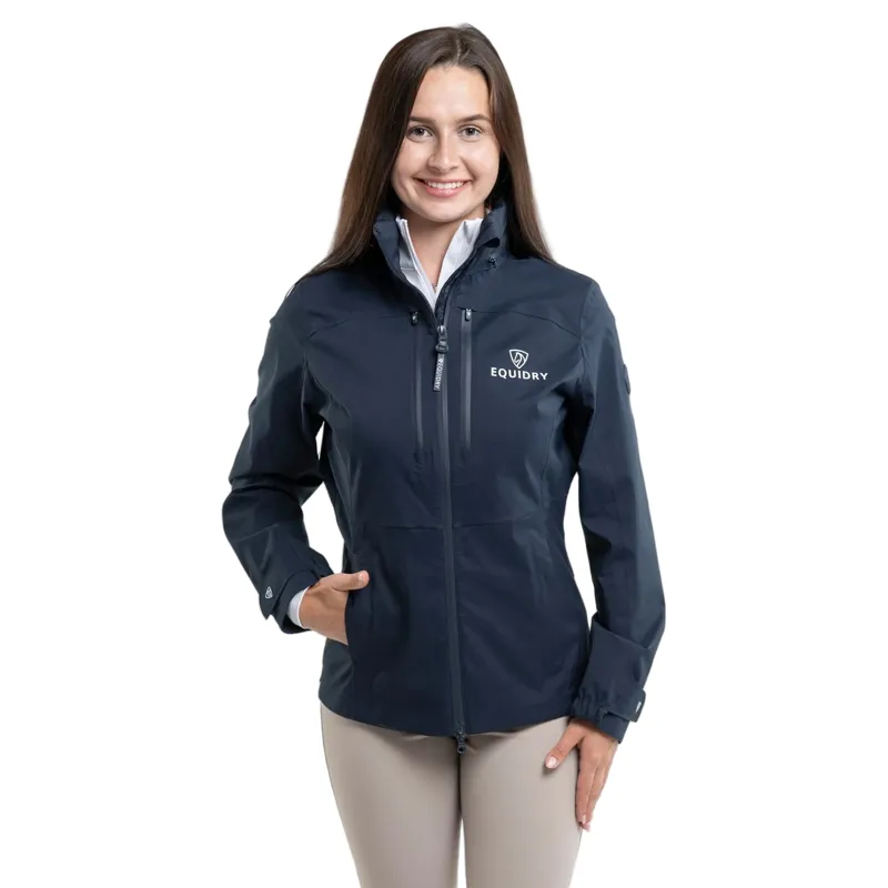 EQUIDRY Varsha Womens Waterproof Riding Jacket - Navy