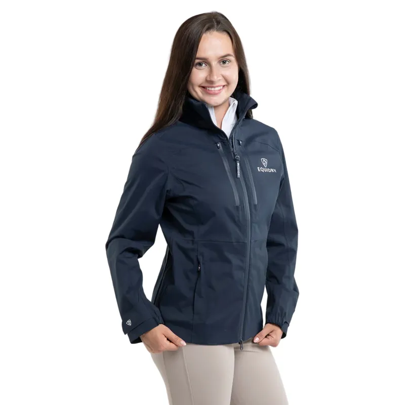 EQUIDRY Varsha Womens Waterproof Riding Jacket - Navy-4