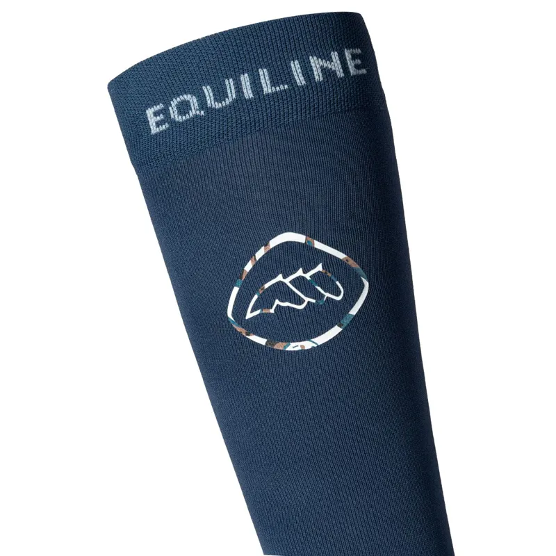 Equiline Eprit Unisex Tall Riding Socks - Dark Denim-1