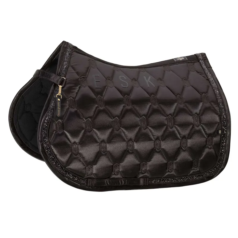 Eskadron Heritage Satin Jewel Saddlecloth - Black Truffle