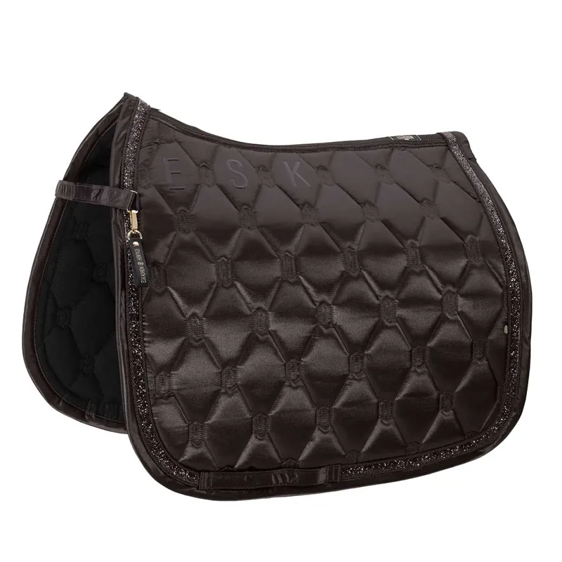 Eskadron Heritage Satin Jewel Dressage Saddlecloth - Black Truffle