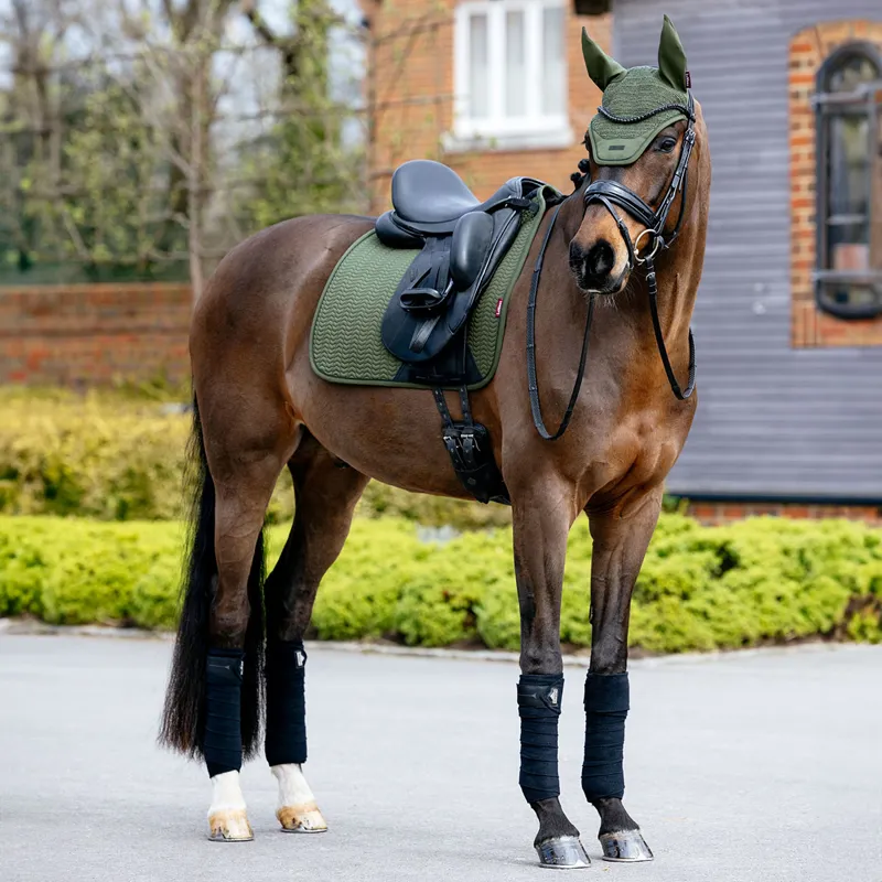 LeMieux Essence Dressage Square - Pine Green-1