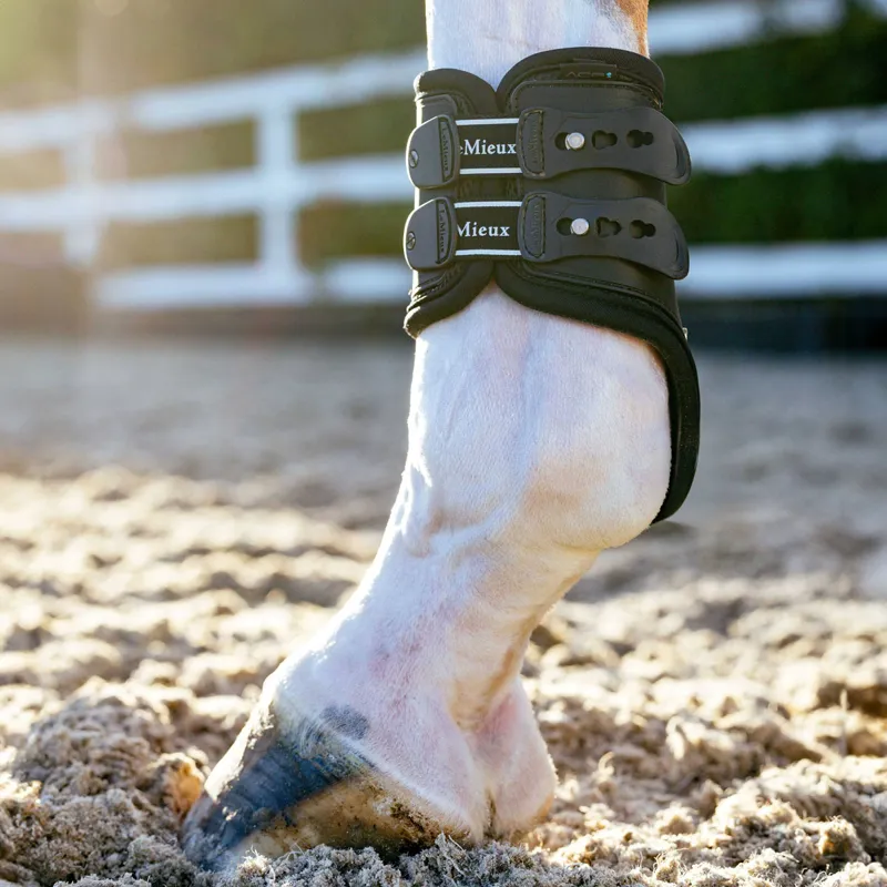 LeMieux Exo-Flex Fetlock Boots - Black/Silver-1