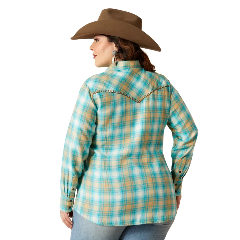 Ariat Roping Long Sleeve Ladies Shirt - Breeze Plaid X-Small-5