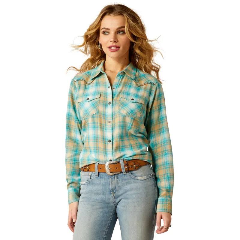 Ariat Roping Long Sleeve Ladies Shirt - Breeze Plaid X-Small