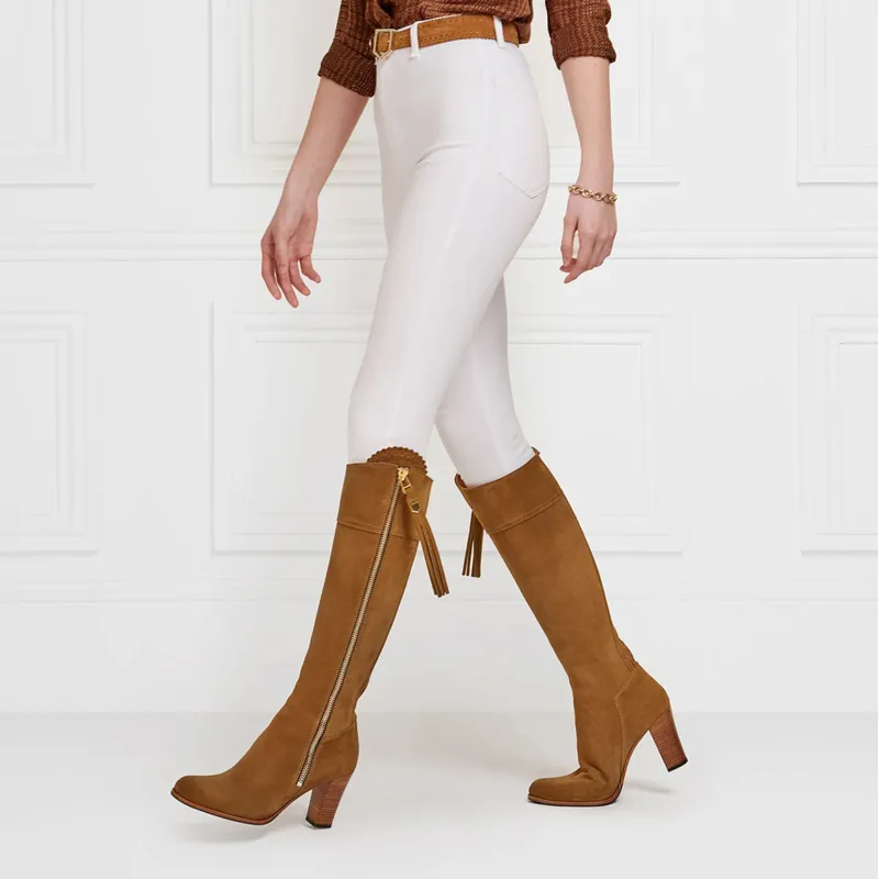 Fairfax and Favor Regina High Heeled Boots - Tan Suede-5
