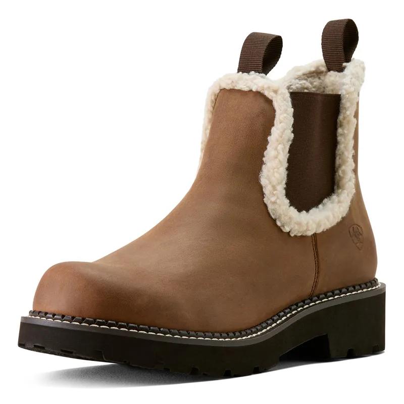 Ariat Fatbaby Chelsea Cosy Womens Boots - Distressed Brown/Cream