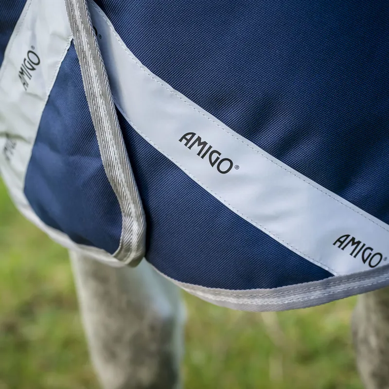 Amigo 1200D FieldSafe Plus 100g Turnout Rug - Navy/Titanium Grey-5