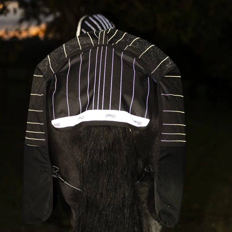 Amigo 1200D FieldSafe Reflectech Plus 250g Turnout Rug - Black-10