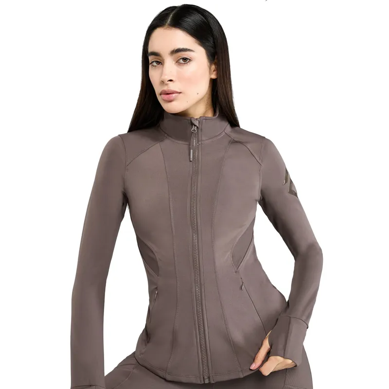 Aztec Diamond Fitted Ladies Jacket - Fawn