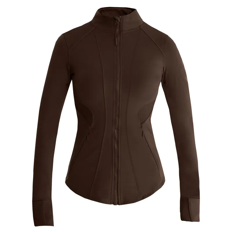 Aztec Diamond Fitted Womens Jacket - Mocha-2
