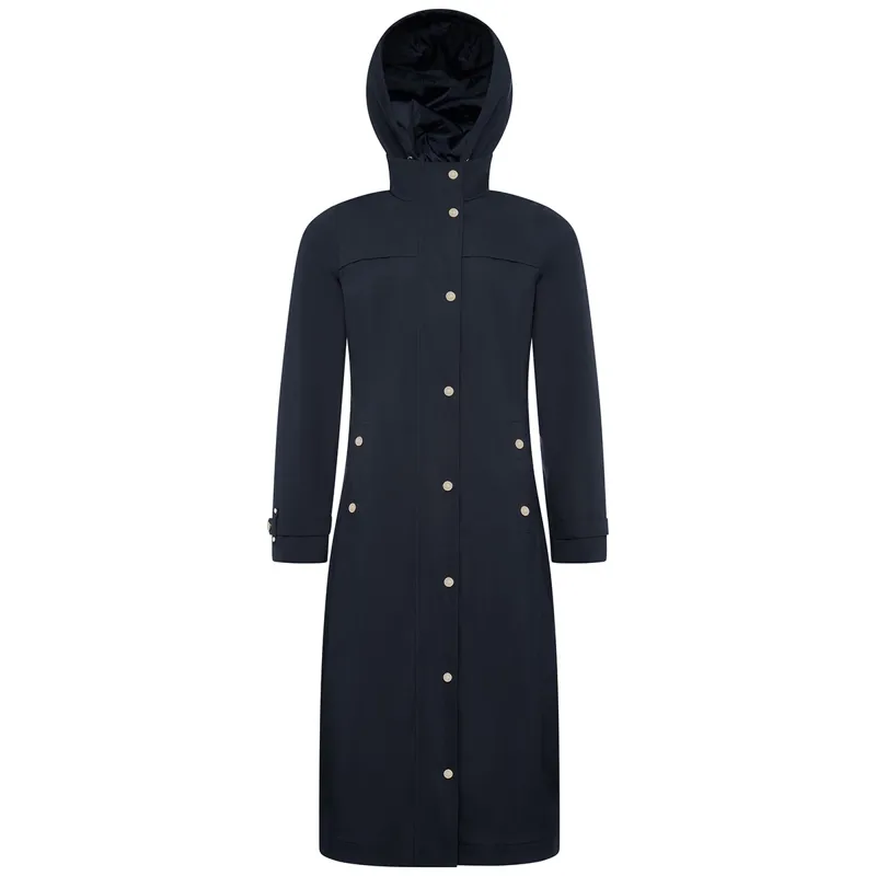 Holland Cooper Folgate Womens Long Waterproof Rain Coat - Ink Navy-5