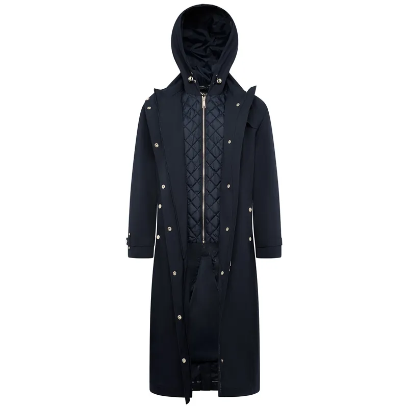 Holland Cooper Folgate Womens Long Waterproof Rain Coat - Ink Navy-4