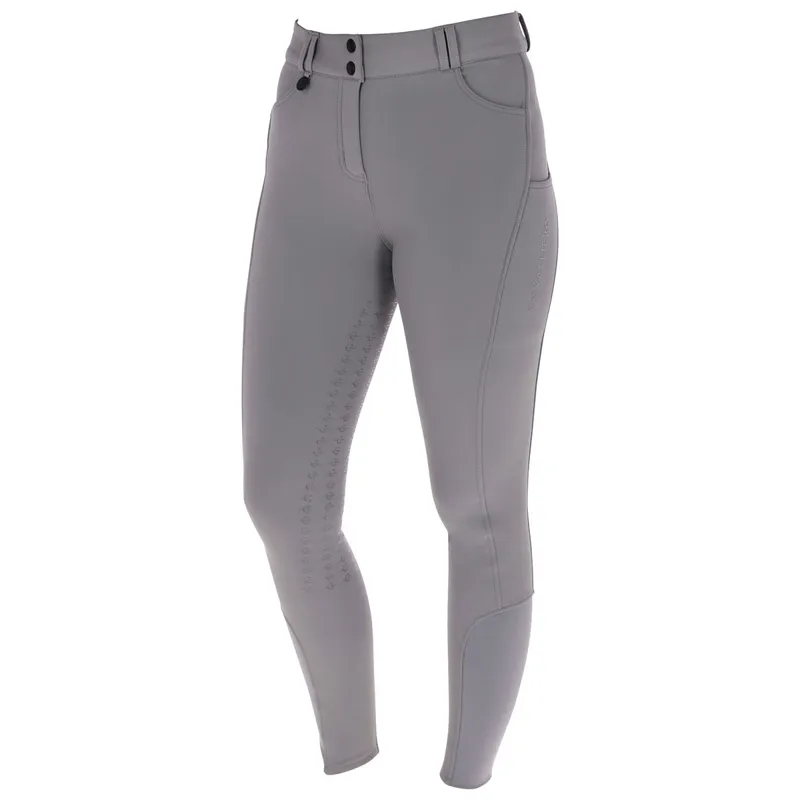 Covalliero Full Grip Womens Winter Breeches - Steel Grey