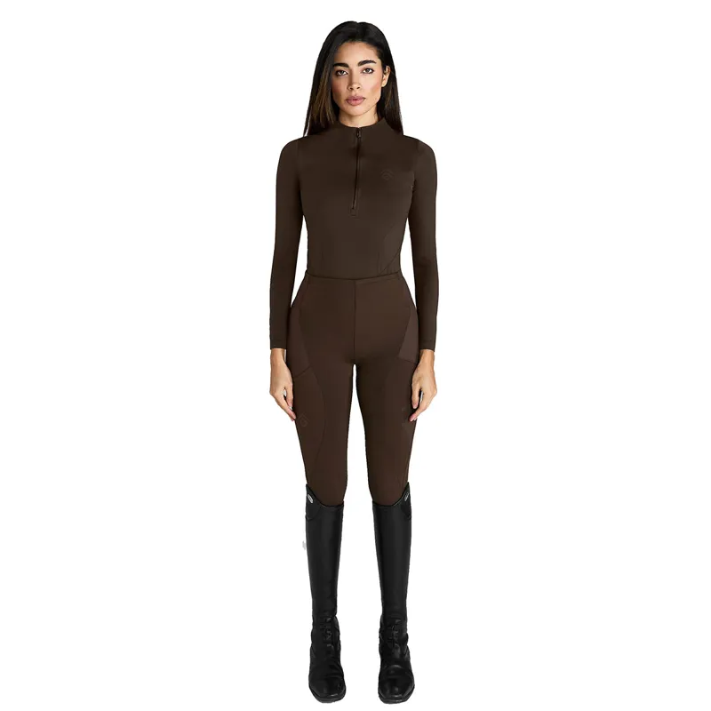 Aztec Diamond Core Full Grip Ladies Riding Leggings - Mocha-6