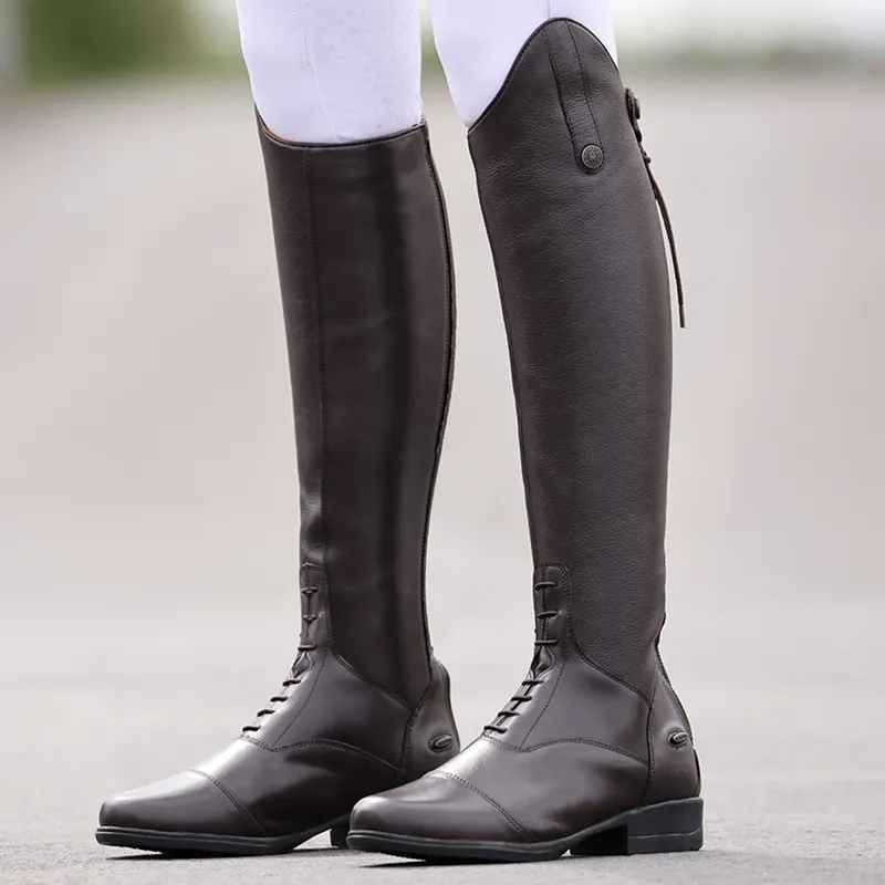 Moretta Gianna Tall Riding Boots - Standard Height - Brown-10