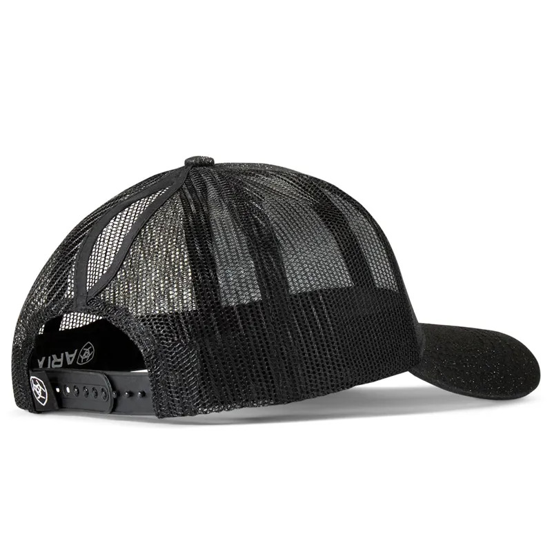 Ariat Messy Bun Glitter Ladies Cap - Black-1