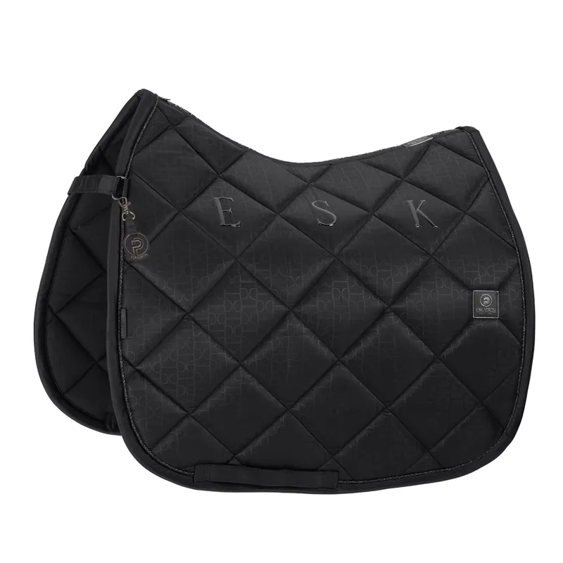 Eskadron Platinum Glossy Bit Dressage Saddlecloth - Black