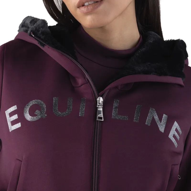 Equiline Gur Womens Zip Up Hoodie - Amaranto-2