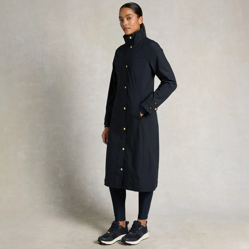 Holland Cooper Folgate Womens Long Waterproof Riding Coat - Ink Navy