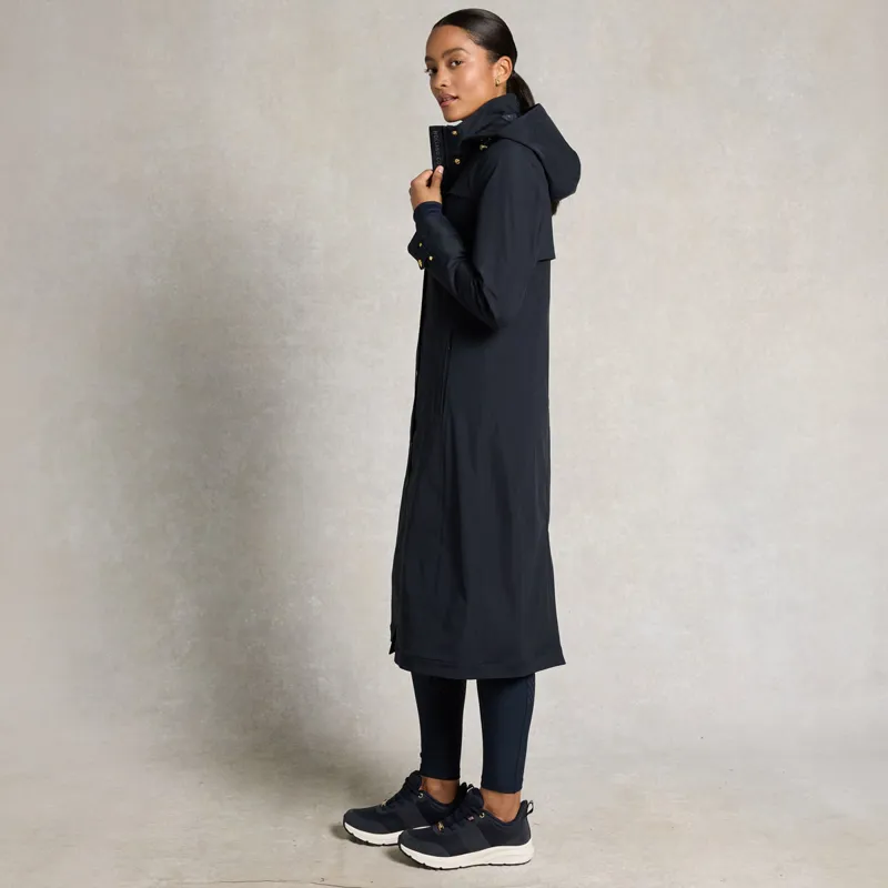 Holland Cooper Folgate Womens Long Waterproof Riding Coat - Ink Navy-3