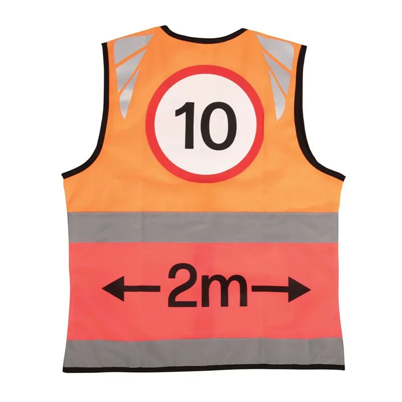 Hy Equestrian Reflector Two Tone Adults Warning Tabard  - Orange/Pink-1