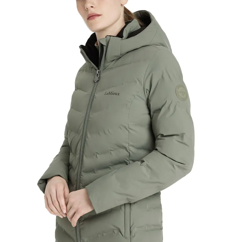 LeMieux Hayley Womens Water Resistant Longline Puffer Jacket - Rosemary-5