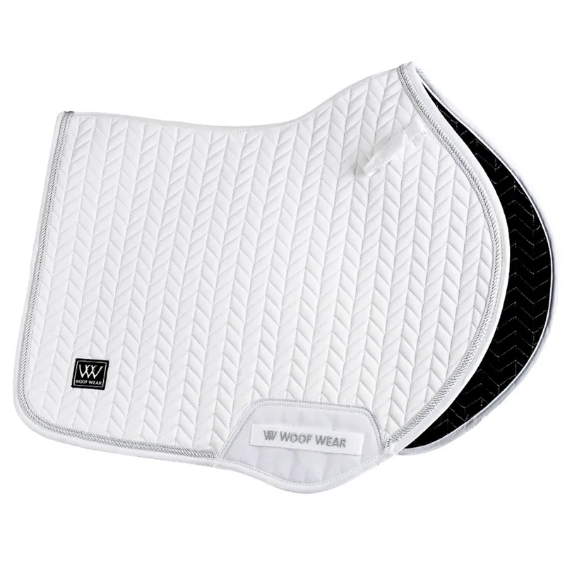 Woof Wear Herringbone Close Contact Saddlecloth - White