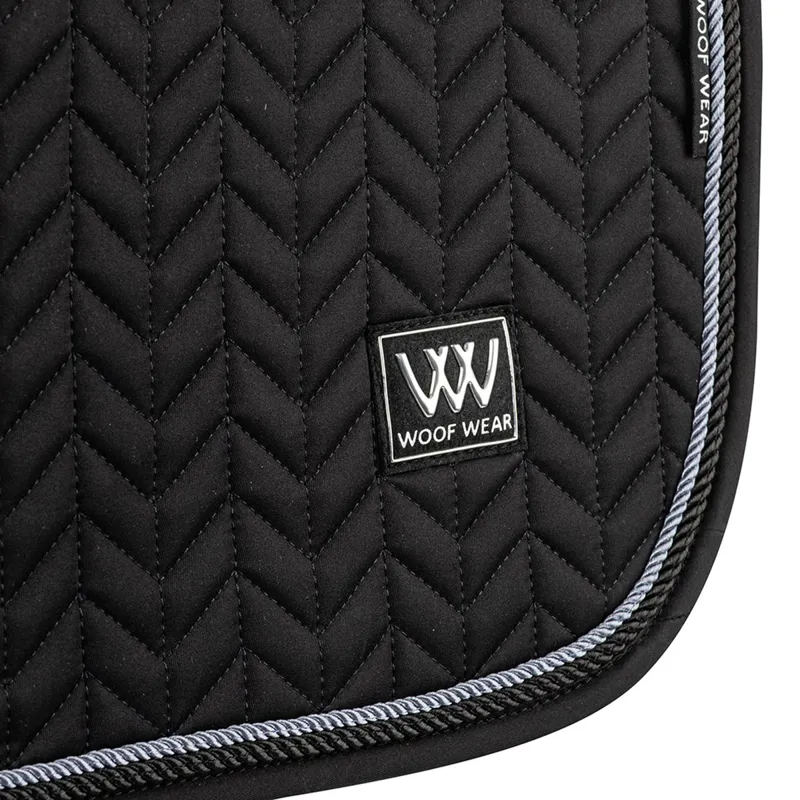 Woof Wear Herringbone Dressage Saddlecloth - Black-1