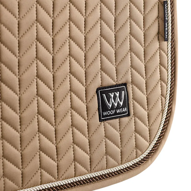 Woof Wear Herringbone Dressage Saddlecloth - Caramel-1