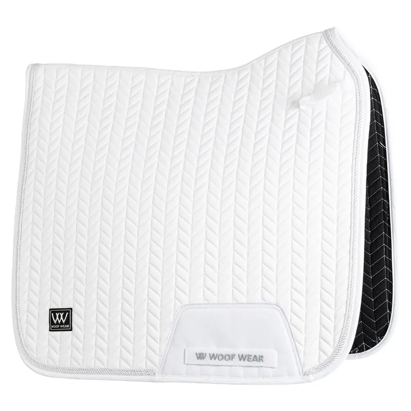 Woof Wear Herringbone Dressage Saddlecloth - White