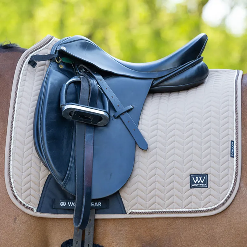 Woof Wear Herringbone Dressage Saddlecloth - Caramel-3