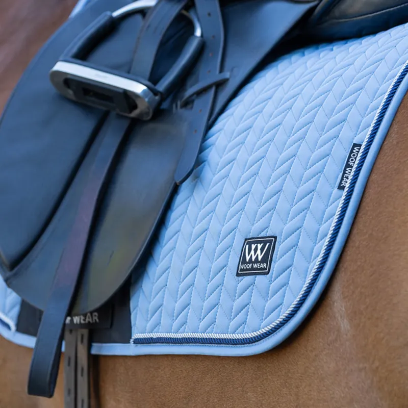 Woof Wear Herringbone Dressage Saddlecloth - Steel-3