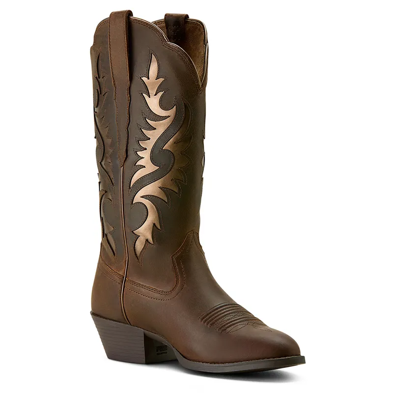 Ariat Heritage R Toe Retro Womens Western Boots - Sassy Brown-3