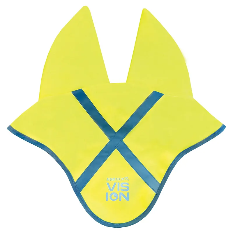 Equetech Vision Hi-Vis Acoustic Soundless Ears - Yellow