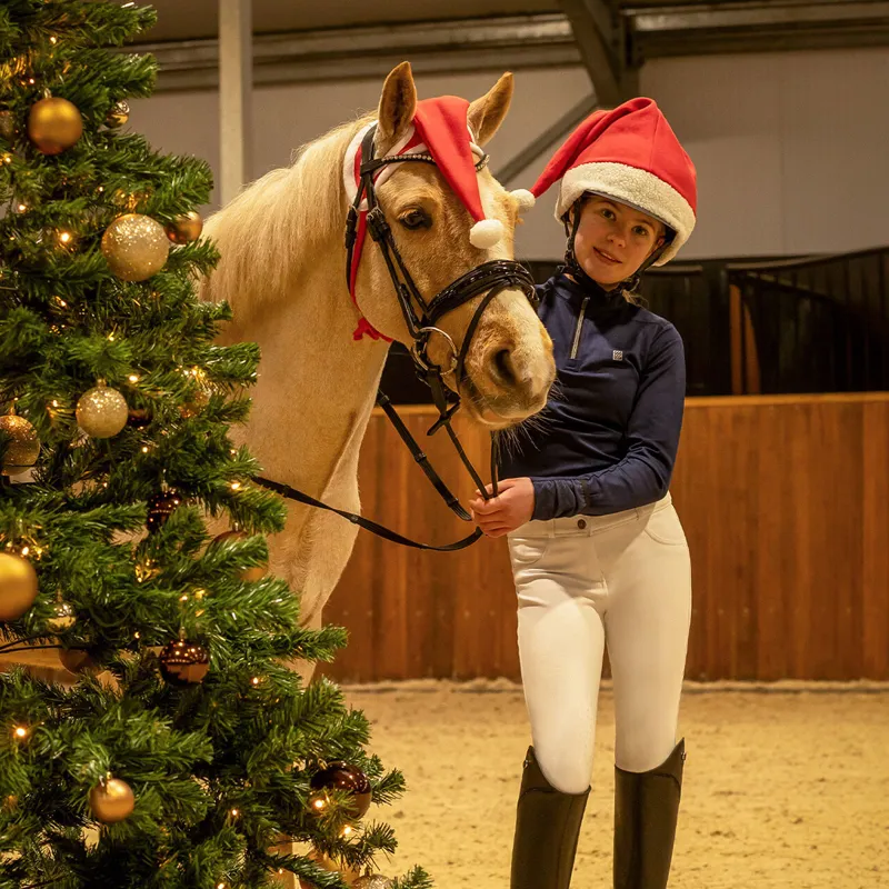QHP Christmas Horse Hat - Red-2