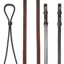 LeMieux Hunter Half Lined Curb Rein - Havana/Silver