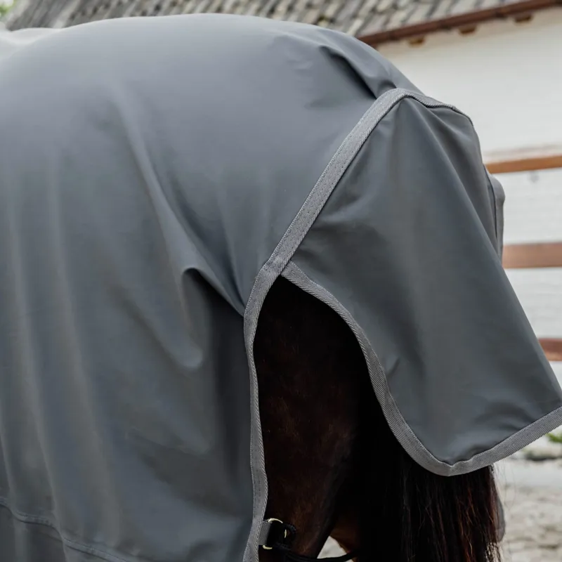 Kentucky Hurricane Raincoat Rug with Stirrup Holes - Grey-2