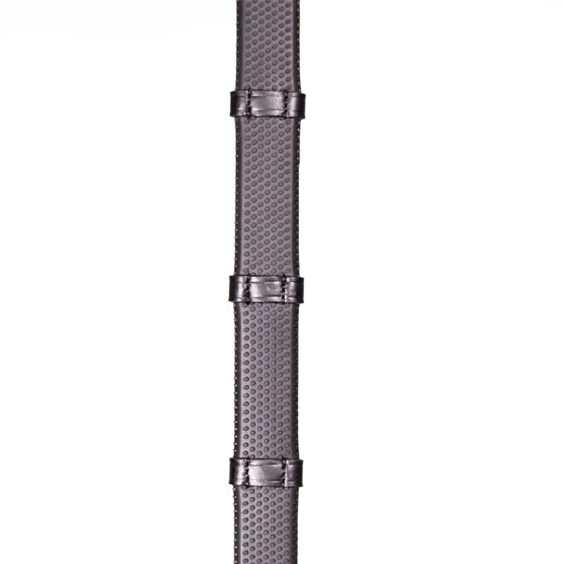 Henry James Small Pimple Hybrid Reins with Stoppers - Black
