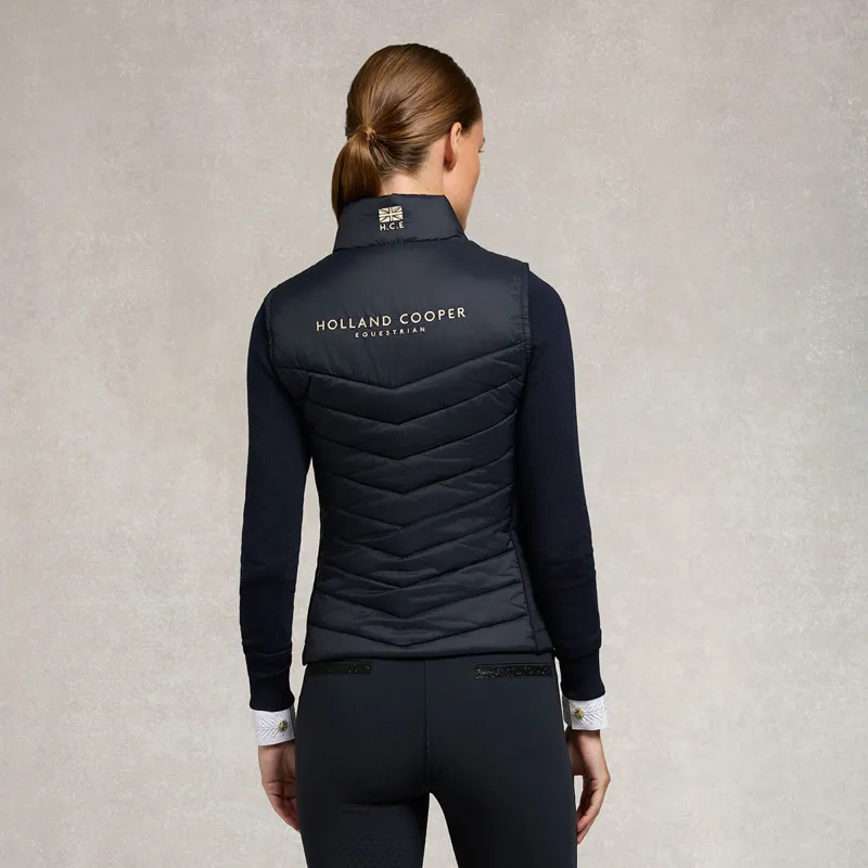 Holland Cooper Hybrid Womens Equestrian Gilet - Ink Navy-7