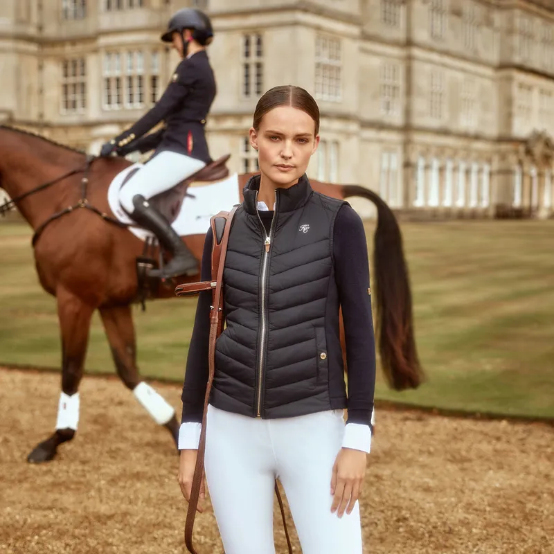 Holland Cooper Hybrid Womens Equestrian Gilet - Ink Navy-8