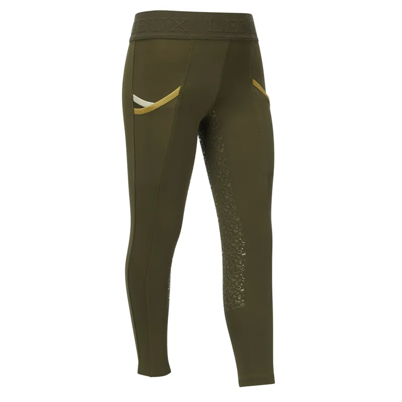 LeMieux Mini Junior Pull On Full Grip Riding Tights - Alpine