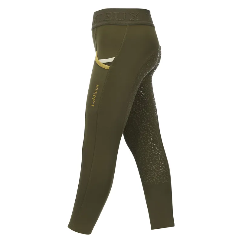 LeMieux Mini Junior Pull On Full Grip Riding Tights - Alpine-1