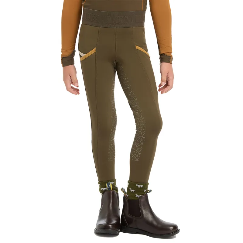 LeMieux Mini Junior Pull On Full Grip Riding Tights - Alpine-2