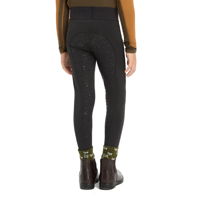 LeMieux Mini Junior Pull On Full Grip Riding Tights - Black-2