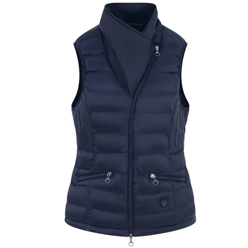 Equetech Inferno Asymmetrical Womens Heated Gilet - Navy