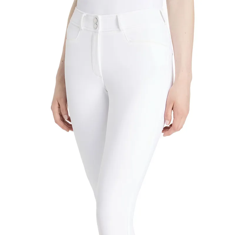 LeMieux Isabelle Knee Grip Womens Competition Breeches - White-2