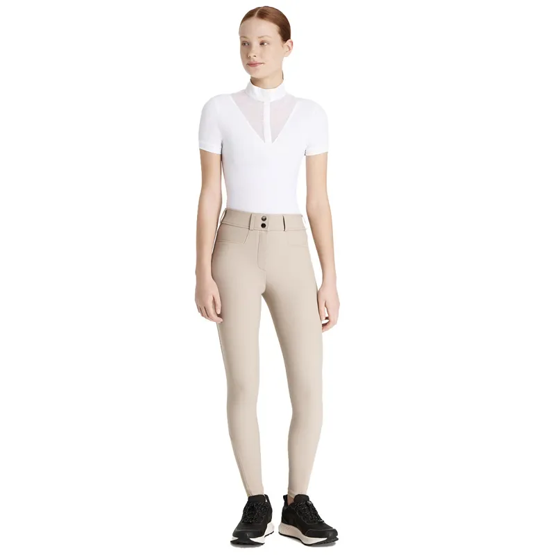 LeMieux Young Rider Izzy Knee Grip Junior Breeches - Almond-1
