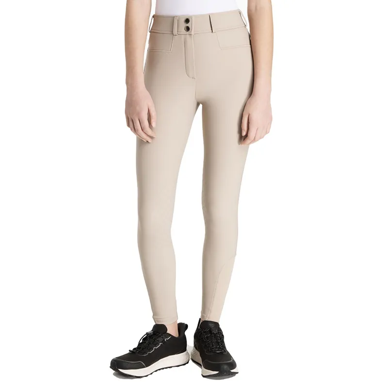 LeMieux Young Rider Izzy Knee Grip Junior Breeches - Almond