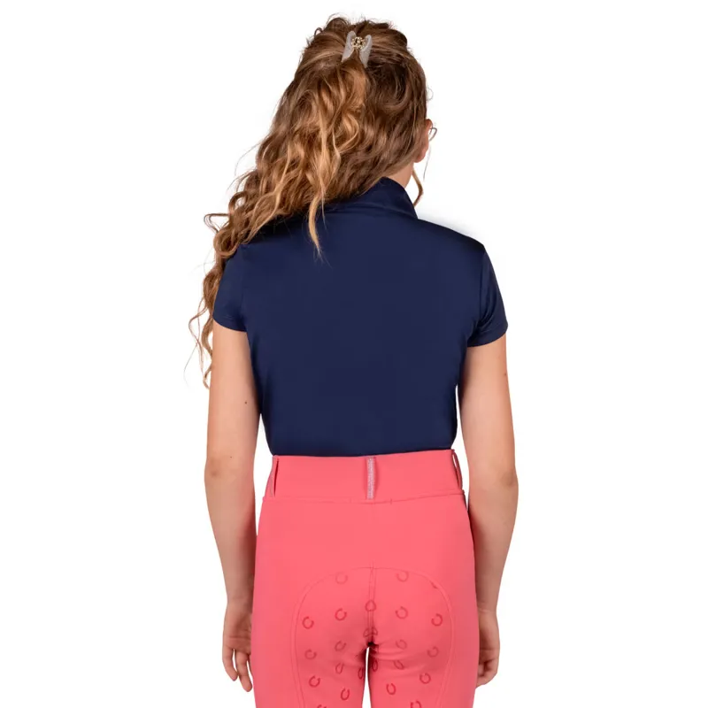 QHP Jaily Junior Girls Shirt - Evening Blue-1